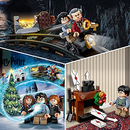 LEGO 76390 Harry Potter Adventskalender 2021, Weihnachtskalender, Kinder ab 7 Jahren mit 6 Minifiguren und Spielbrett – Bild 4