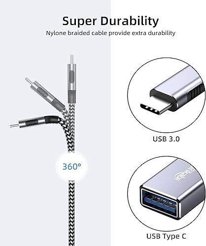 Miniatura 7 de Cable adaptador USB a USBC 2 unidades, adaptador USB C macho a USB 3.0 hembra, adaptador USB OTG compatible con Thunderbolt 34, MacBook ProAir,