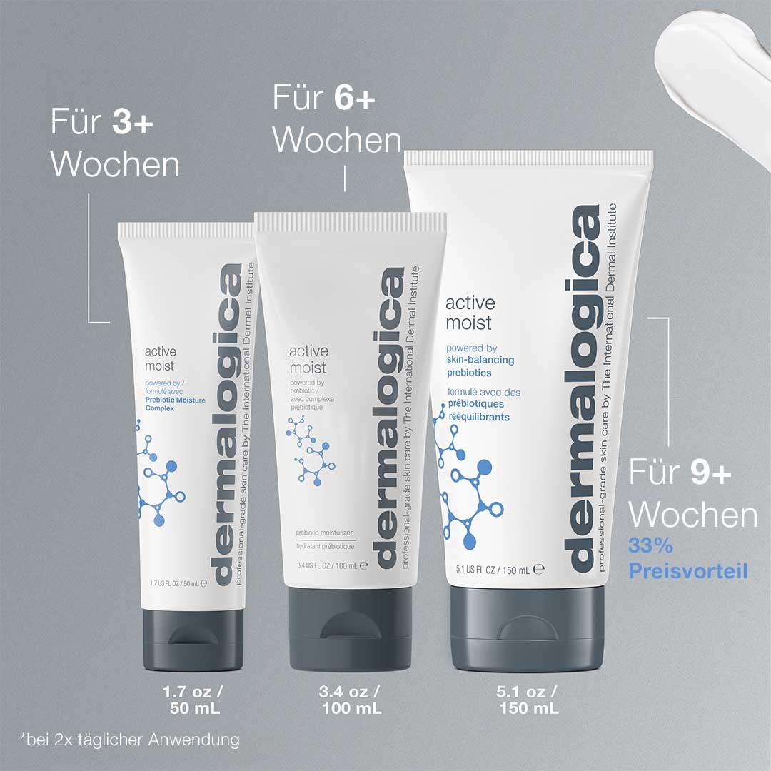 Dermalogica Active Moist Feuchtigkeitspflege für ölige Haut | Ölfreie Feuchtigkeitspflege, die ölige Haut hydratisiert und glättet, ohne sie zu beschweren.