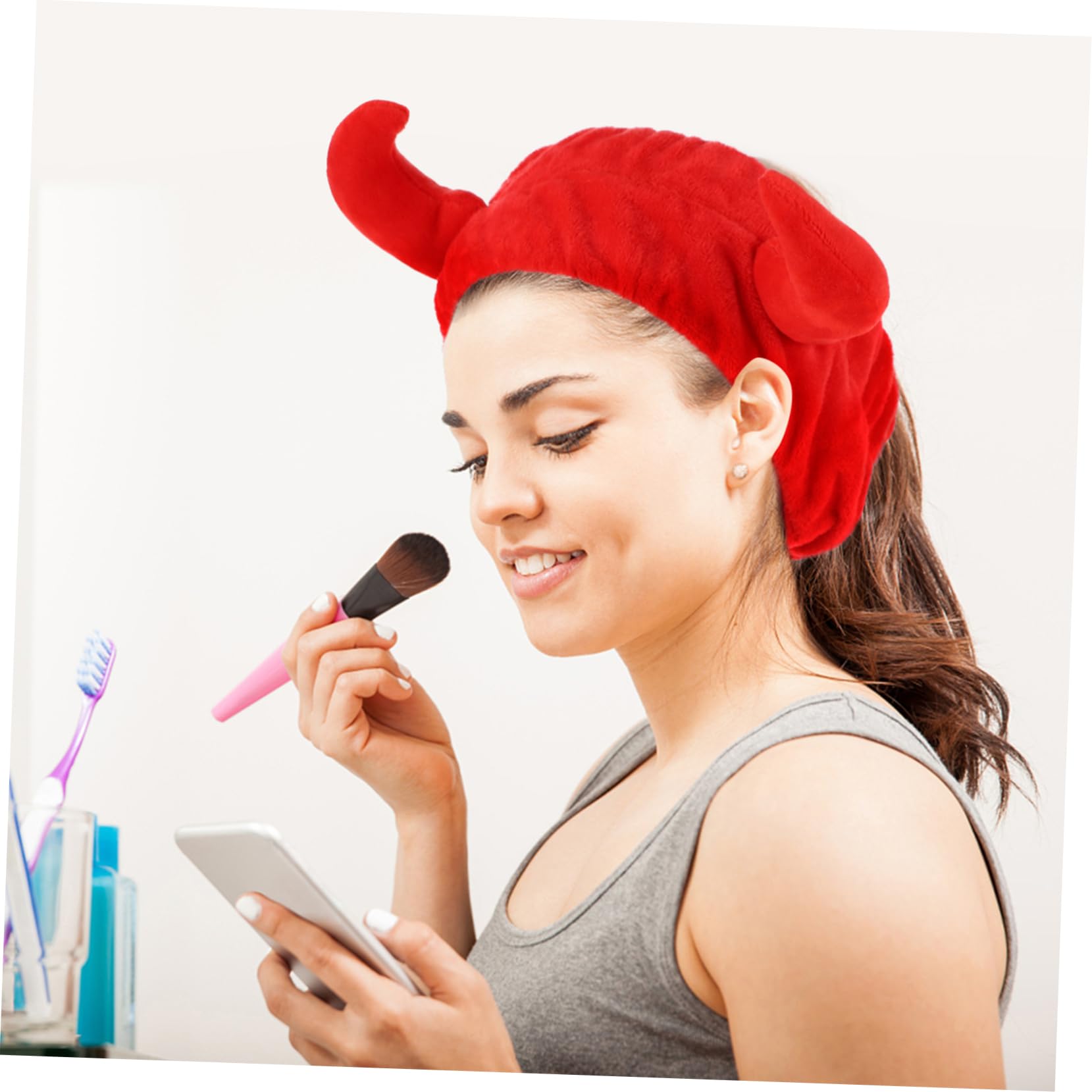 2pezzi Fasce Per La Della Fasce Horn Plush Per Donne Design e Per e Routine e