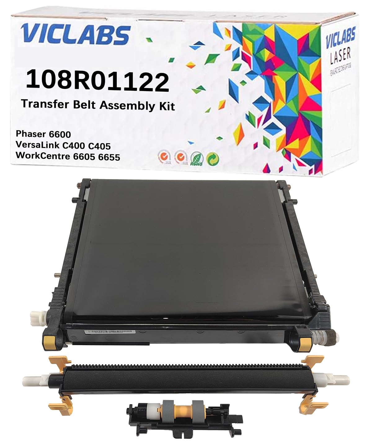VICLABS Remanufactured 108R01122 Transfer Belt Assembly Kit Replacement for 108R01122 Transfer Belt Assembly Kit for use in Xerox Phaser 6600 VersaLink C400 C405 WorkCentre 6605 6655 Printers(1-Pack)