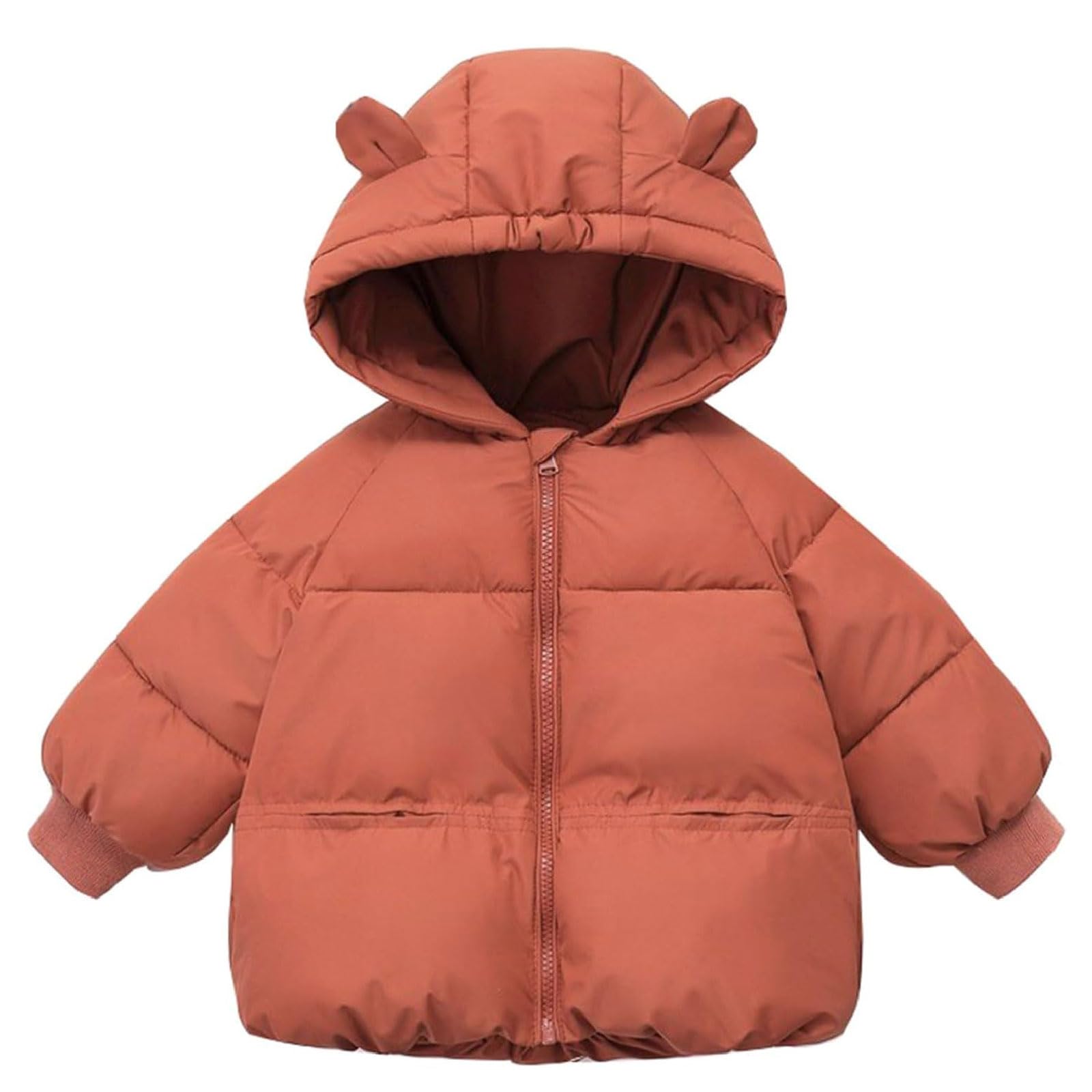Cappotti invernali per bambina da bambino Cappotti invernali per bambino Piumini per neonato Cappotti con orecchie carine Cappotti con cappuccio Piumino imbottito per bambini per bambini 3-8 anni