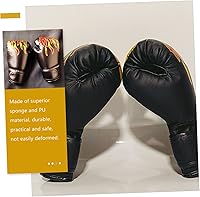 Vista 2 de Guantes de boxeo, 2 pares de guantes de kickboxing para niños de 3 a 8 años, guantes de bolsa de lucha para hombre, guantes de boxeo Eva Black Flame