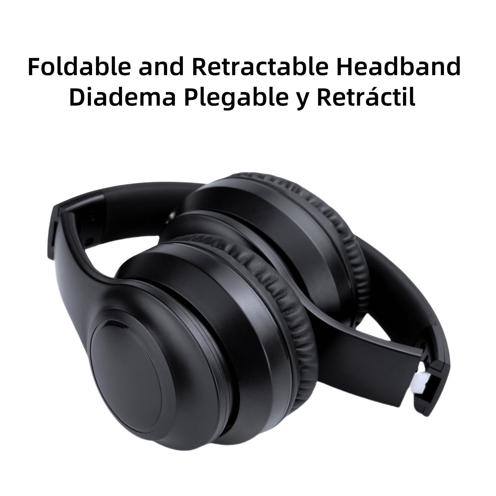 Casque TV Bluetooth Pliable avec Annulation Active du Bruit, Microphone, Audio Hi-Fi et Basses Profondes - Over-Ear Sans Fil pour Adultes et Personnes Âgées