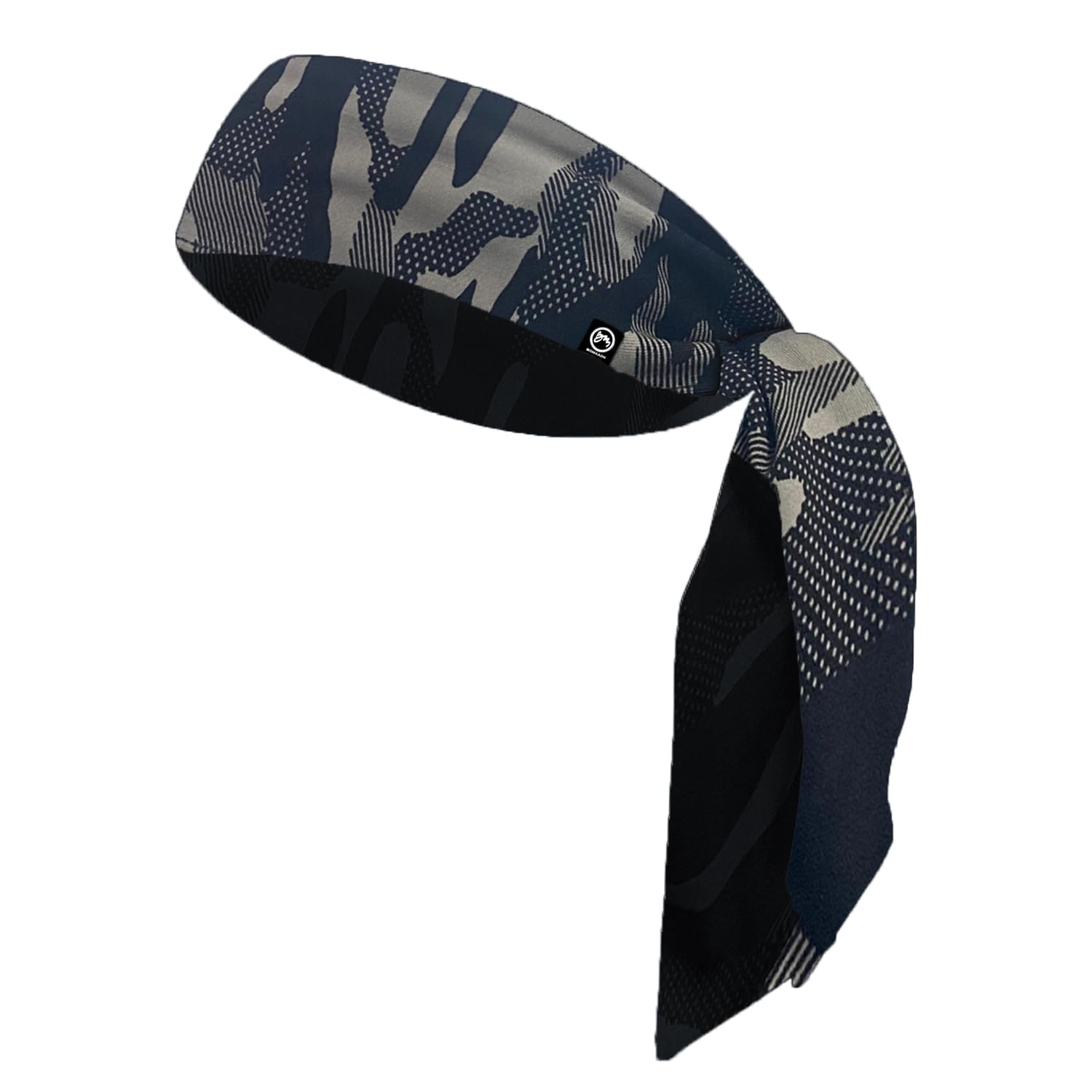 Head Tie Headbands for Women Men Tennis Sports Running Athletic Bandana Karate Non Slip Sweatbands Exercise Hair Wrap Bands Moisture Wicking Headwear Stretchy Hairbands (Camo Light Grey)