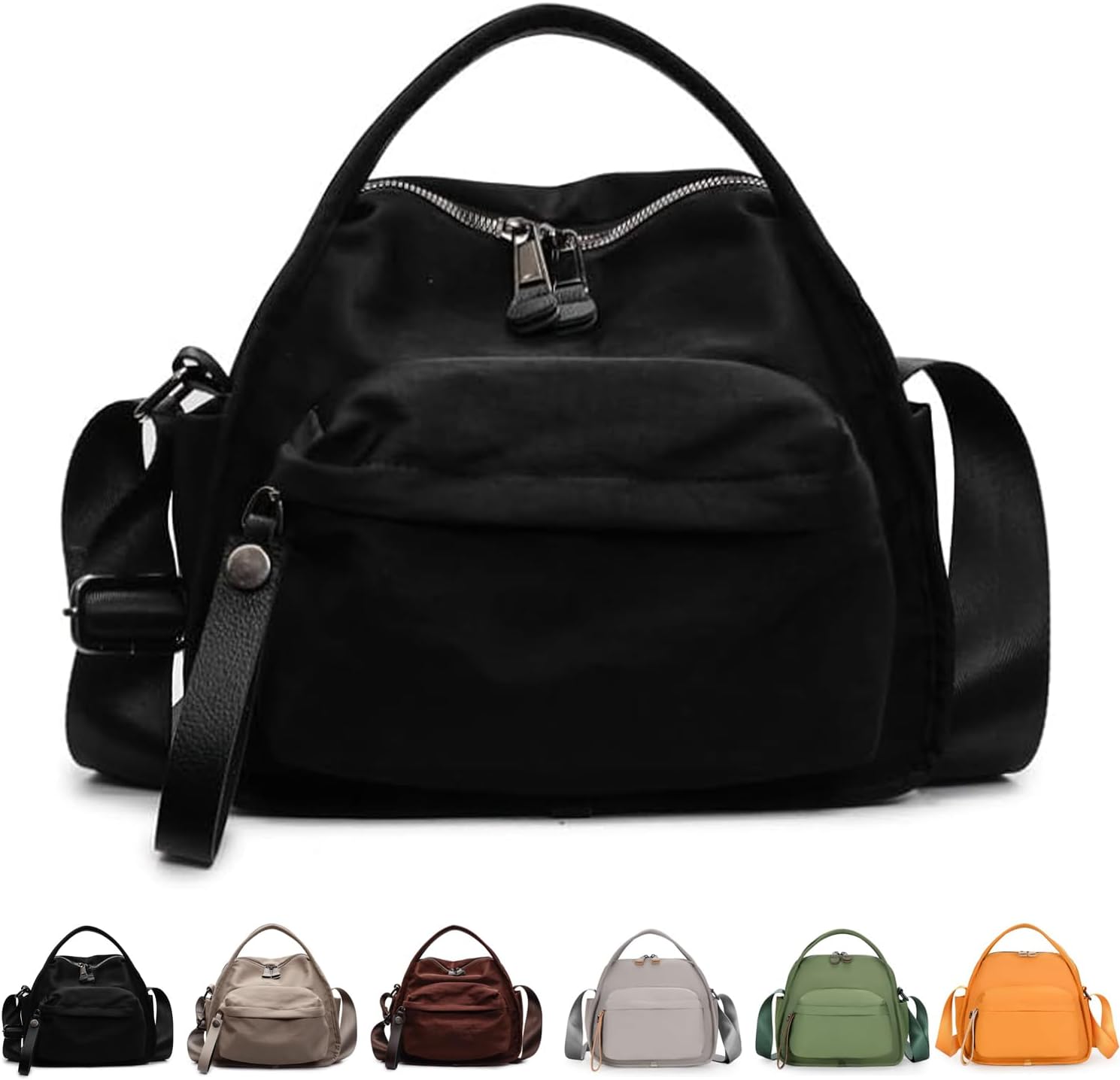 Shoulder Bag, Women Crossbody Shoulder Bag, Solid Zipper Handbag, Lightweight Large Capacity