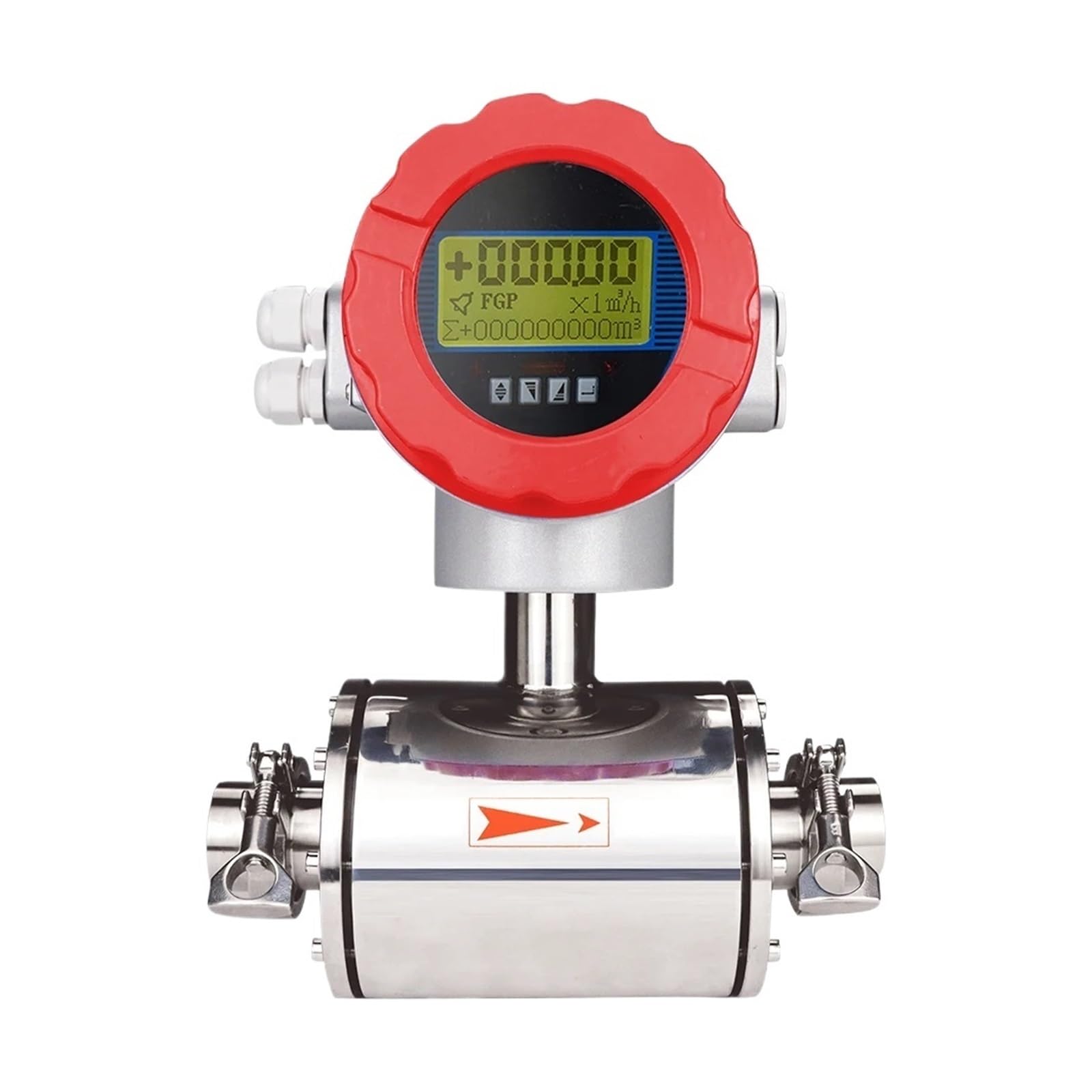 BALYDLUL Stainless Steel Magnetic Flowmeter Electromagnetic Flow Meter Tri Clamp Lining(DN50)