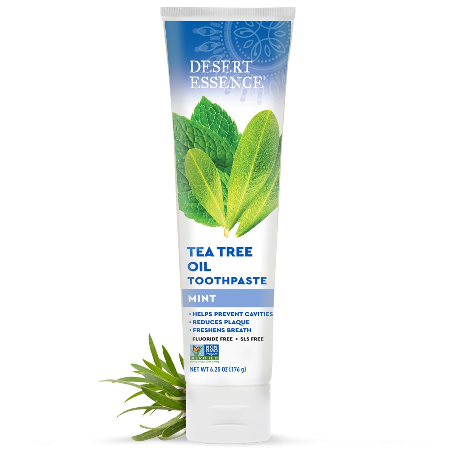 Desert Essence Natural Tea Tree Oil Multi Action Toothpaste With Baking Soda And Essential Oil Of Mint-6.25 Oz-image-10