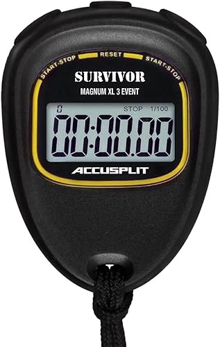 ACCUSPLIT Survivor - S3E EVENT Cronómetro con pantalla Magnum, color negro