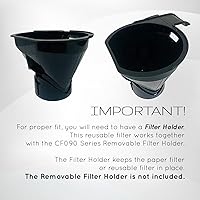 Vista 3 de Filtro reutilizable de repuesto para barra de café Ninja Sistema térmico de vidrio Filtro permanente compatible con cualquier modelo de la serie