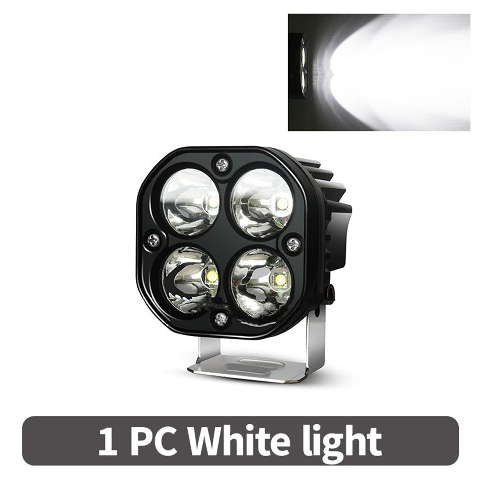 Fari Per Moto Faretti A LED 3" E 40W Luci Di Marcia Fari Quadrati Stagni Fendinebbia Bianchi/gialli Per Auto Moto Per SUV Per ATV Camion Faro Anteriore Moto(40w white 1pcs)
