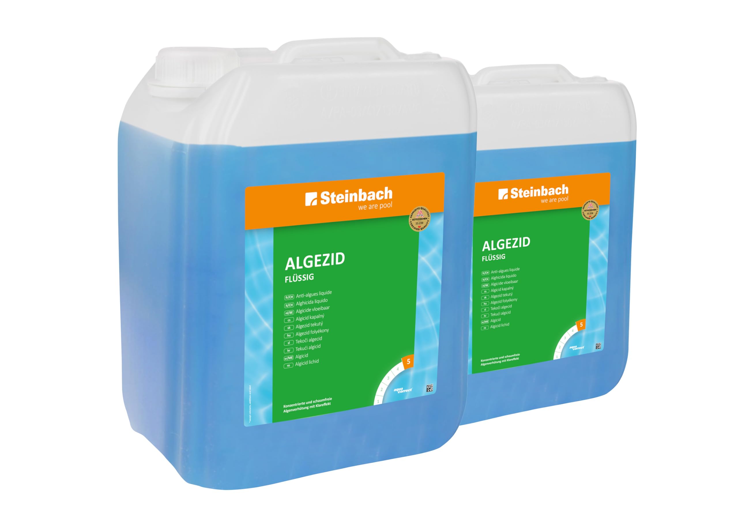 Steinbach Poolpflege Algezid flüssig, 2 x 5 l, Algenverhütung, 0753505TDC2^Steinbach Poolpflege Algezid flüssig, 5 l, Algenverhütung, 0753505TD03