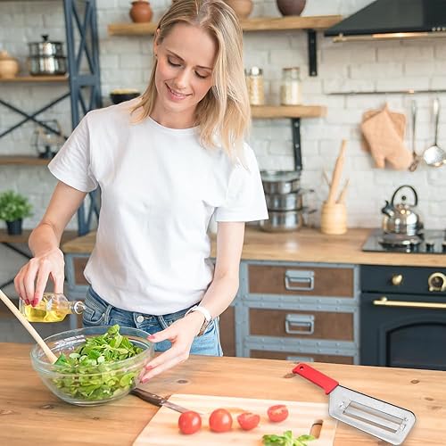 Miniatura 5 de Paquete de 2 trituradoras de repollo para cortar chucrut, dos cuchillas afiladas de acero inoxidable para chucrut ensalada de col mandolina y