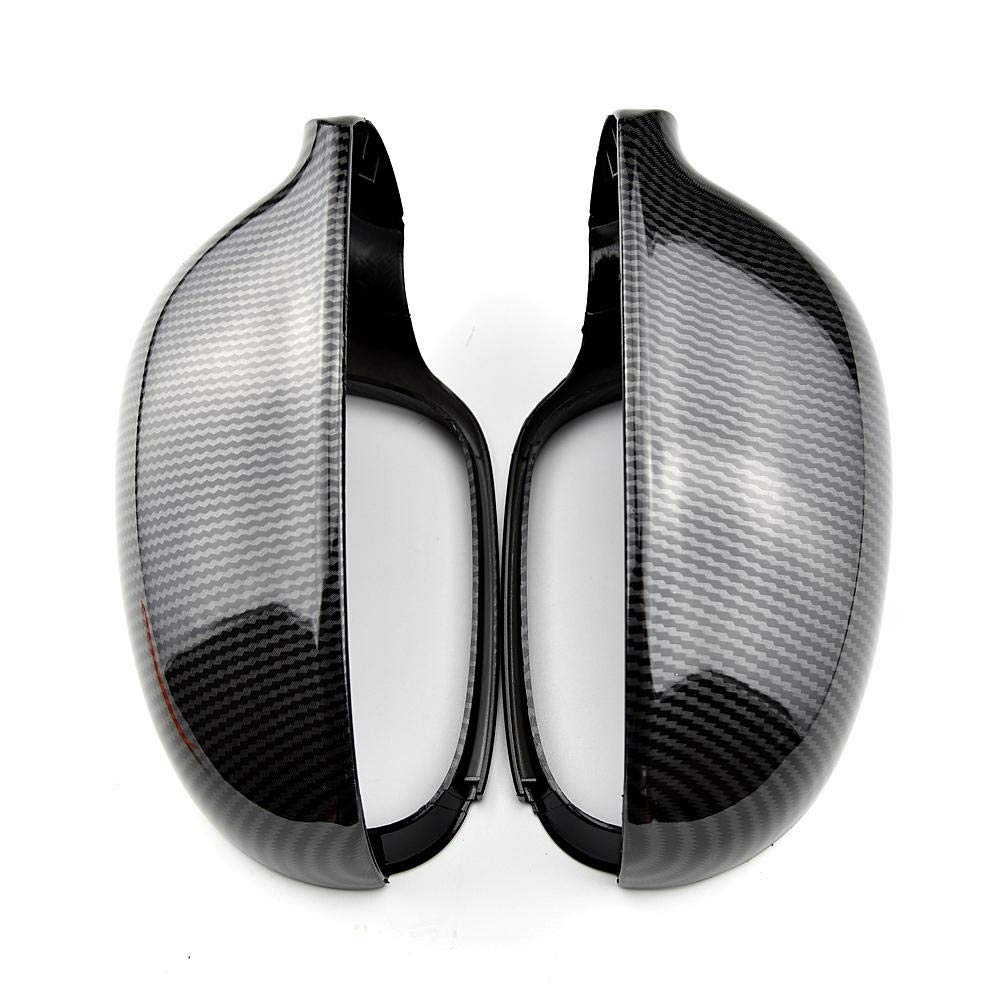 Pasuje do VW Golf MK5 2006 2007 2008 2009 2010 1K0857538/1K0857537 części samochodowych zamiennik części samochodowych osłona lusterka bocznego Carbon czarny-Carbon_Look_Black