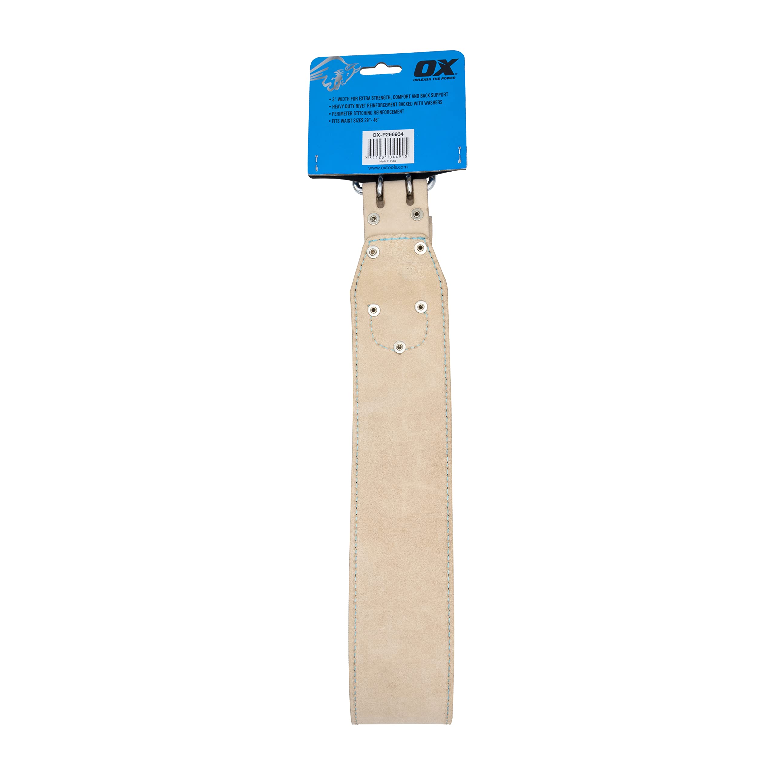 OX TOOLS Ceinture à outils Pro en cuir blanc de 7,6 cm – Taille L de 86,4 cm à 111,8 cm | Pour bas de ligne à outils, pochettes et étuis