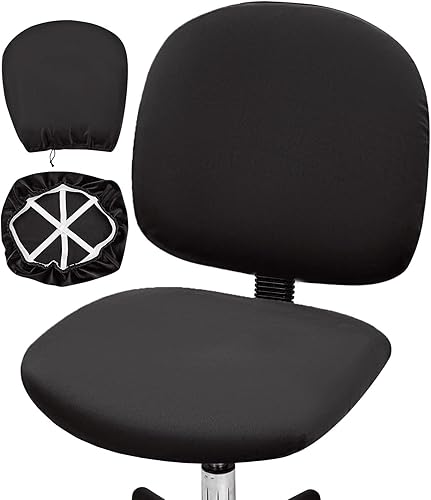 NeColorLife Fundas de terciopelo para silla de oficina, fundas elásticas para silla de escritorio, fundas gruesas y duraderas para sillas