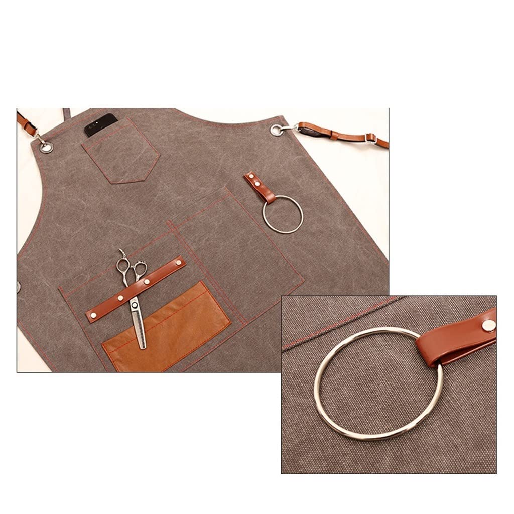 Tabliers de serveur Tablier de barista Tablier for adulte avec tablier de poche Accueil Tablier de cuisson Restaurant Chef Tablier Couple Tablier Chef Tablier Tabliers de cuisine (Color : A)