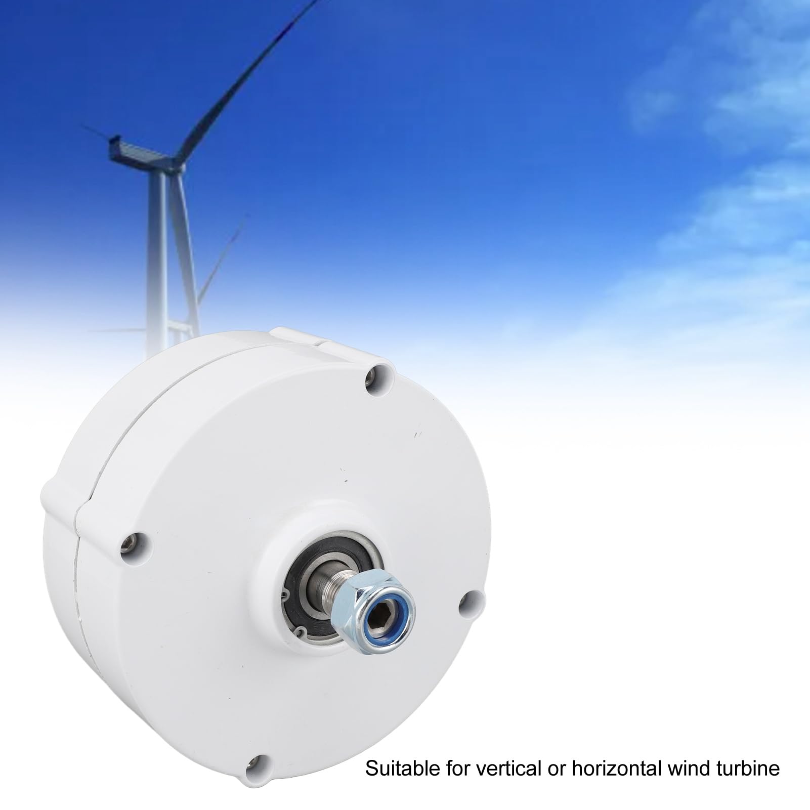 Generatore a Magnete Permanente 24V 100W Alternatore Trifase in Lega di Alluminio Doppio Albero per Generatore di Motore Elettrico a Turbina Eolica Verticale o Orizzontale (100W)