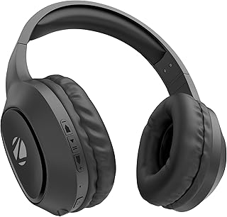 ZEBRONICS Thunder Neo (2026 Upgrade) Wireless Headphone, BT v6.0, True 50hrs Playback, 40mm Driver, ENC, Rapid Charge, Gaming Mode, Dual Pairing, 3 EQ Modes, AUX, Voice Assistant (Black)