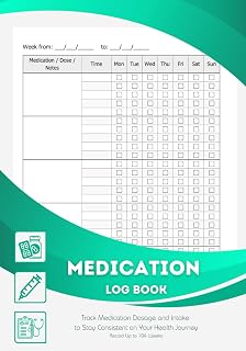 Medication Log Book: Track Medication Dosage and Intake to Stay Consistent on Your Health Journey | Record Up to 104 Weeks