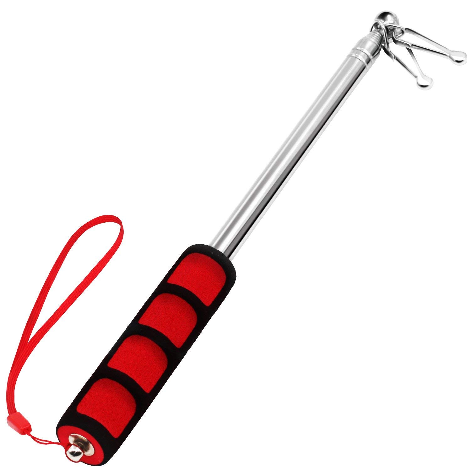Pmw - 5 Feet Telescopic Handheld Flagpoles, Portable Staff with Clips - Lightweight Extendable Stainless Steel with Anti-Slip Grip - Collapsable Flag Pole for Tour Guides & Pointer for Teachers-image-11