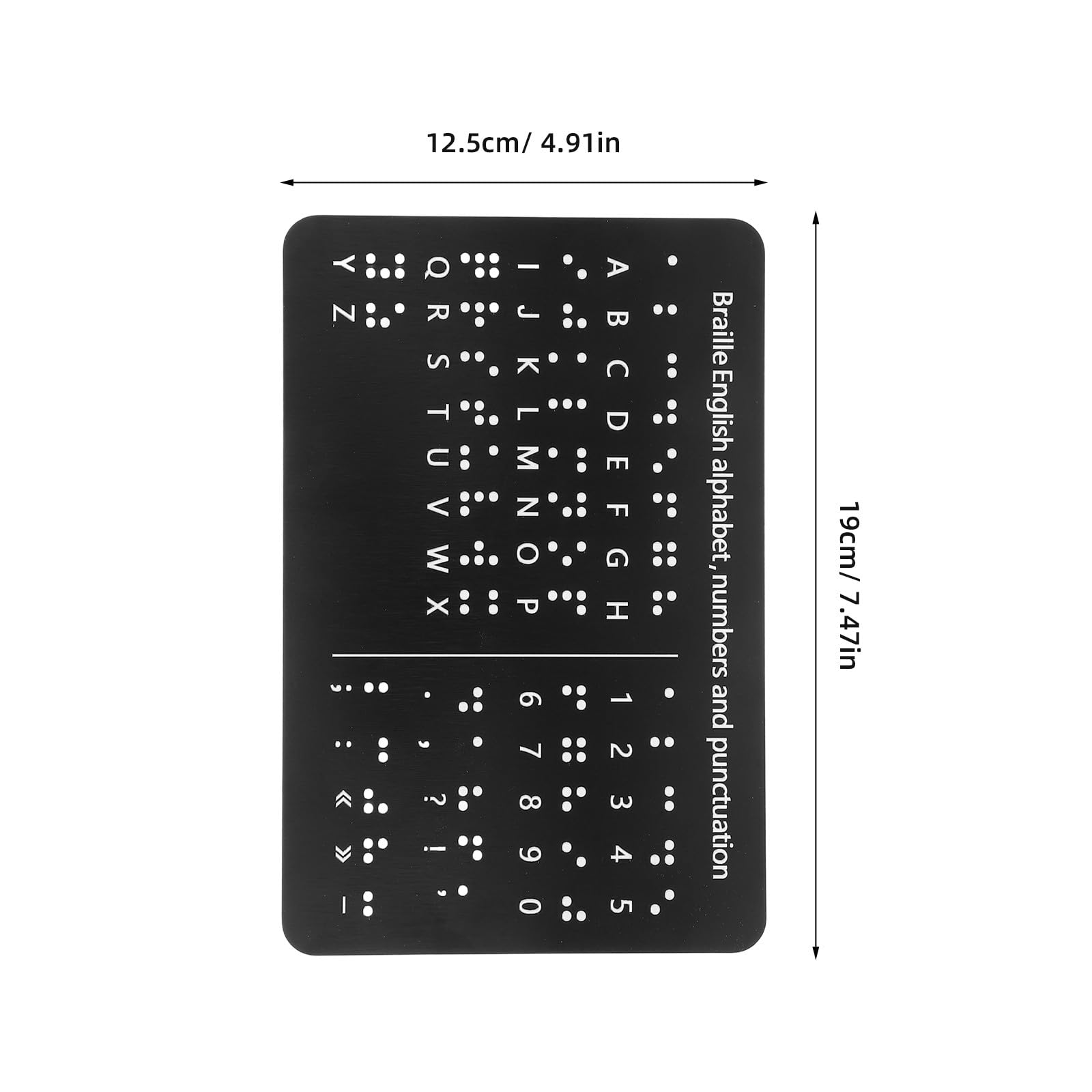 Tablero de Alfabeto Braille con Puntos en Relieve para Números y Signos, Panel Compuesto de Aluminio, Herramienta Educativa para Principiantes en Casa o Escuela