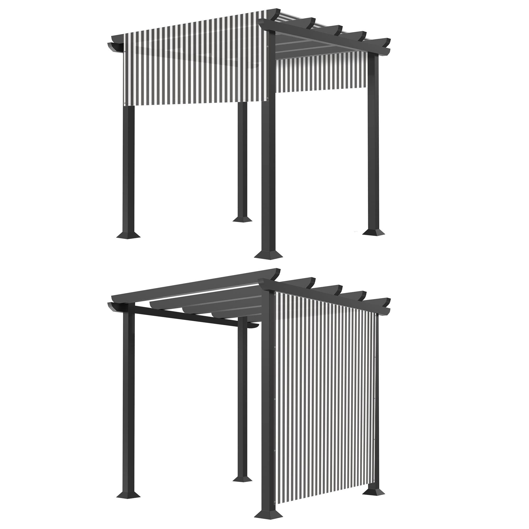 Snapklik.com : 8x10 Ft Universal Pergola Canopy Replacement Cover Sun ...