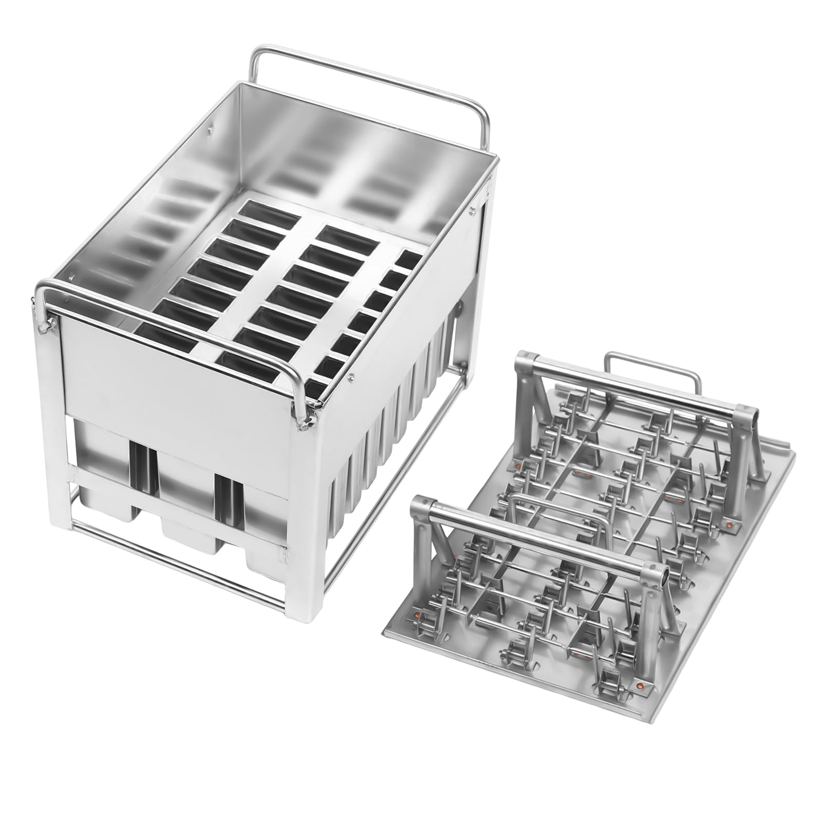 Moldes de acero inoxidable para polos de hielo, paquete de 30, moldes de