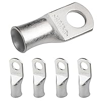 Vista 173 de SELTERM 25 piezas de lengüetas de cable de batería de cobre estañado de grado marino de 2/0 AWG de 3/8 pulgadas, terminales de anillo de calibre 00