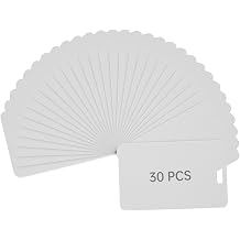 30pcs Blank PVC Cards for ID Badge Printers, 0.76mm/30 mil Thickness Plastic Card, Plastic Blank Card for Business Office with Slot Punch, Compatible with Most Photo ID Badge PrinterFrosted Version
