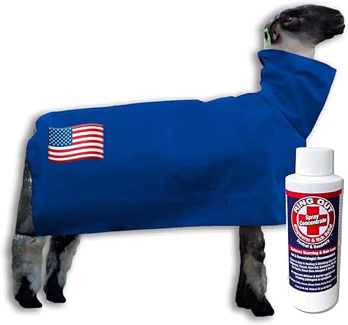 Show Pro - Manta de oveja azul de nailon, malla para mostrar ovejas y corderos, suministros para ganado para cubierta de ovejas. Concentrado de disponible en Yaxa Colombia