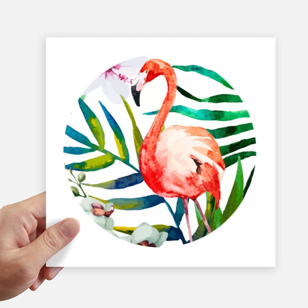 Stickers de flamencos cuadrados de 20cm para pared de salón maleta de viaje y portátil