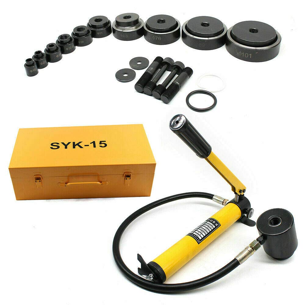 16-101 mm hidráulico Knockout Kit, Perforadora hidráulica perforadora de chapa perforadora/perforadora, Abrelatas hidráulicas, herramientas hidráulicas 15T
