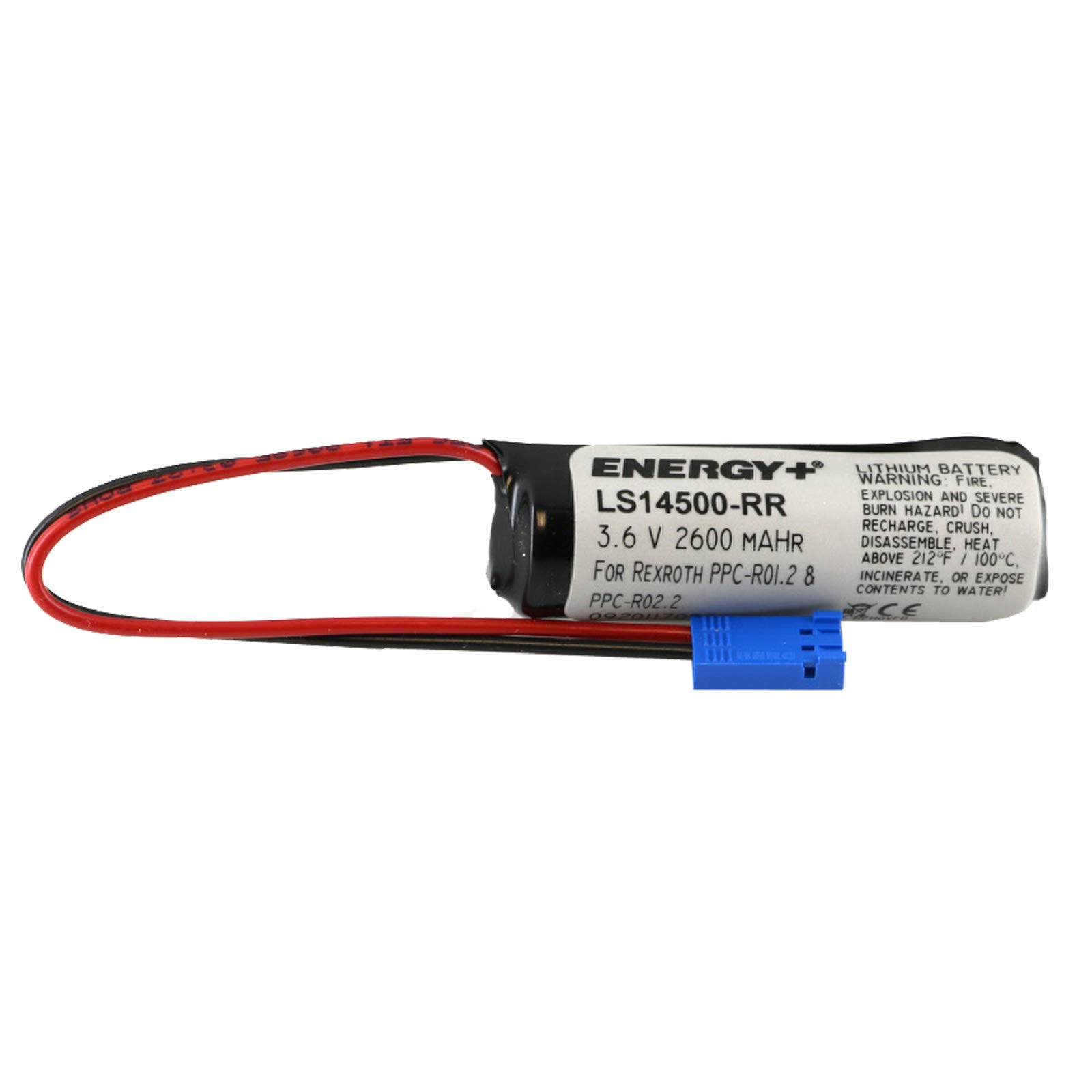 PLC LS14500-RR 3.6V 2600mAh Li Battery Replaces Rexroth 226423, SUP-E01-PCP-R, PPC-R01.2, PPC-R02.2 Used In Numerical Control Systems, Personal Computers and Other Electronics Applications