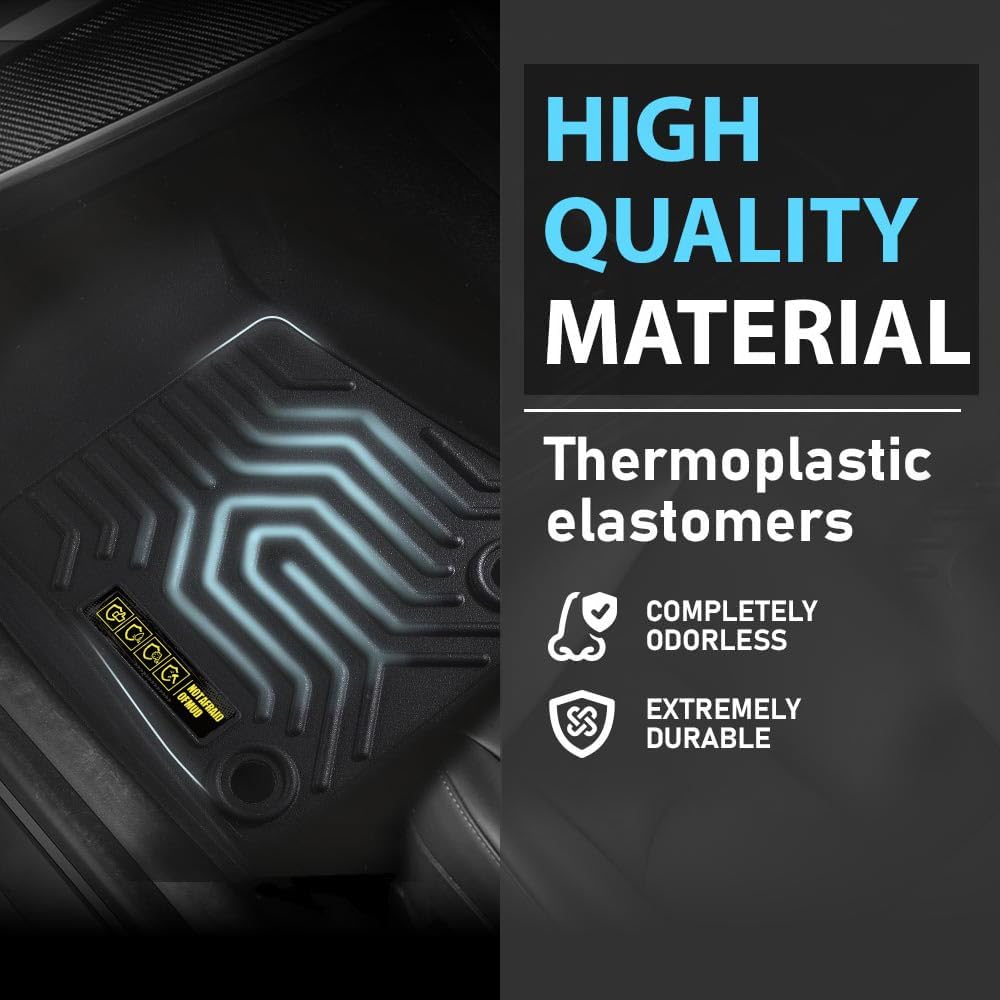 ALLGOOD TPE Floor Mats Compatible with Jeep Wrangler JL Unlimited 4 Door Only 2018-2024 (Not Fit JK or 4XE) Truck Accessories Cargo Liners All Weather Protection 3PCS alfombrillas para carro