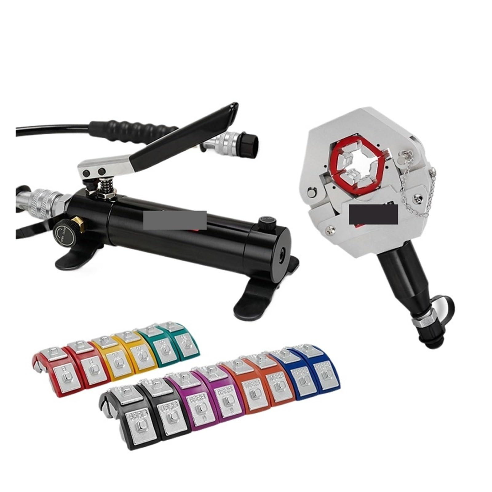 Hydraulic Crimping Tool, Automatic A/C Hose Repair Air Conditioner Pipe Manual Crimping Tool Pump(7842+APR-180)
