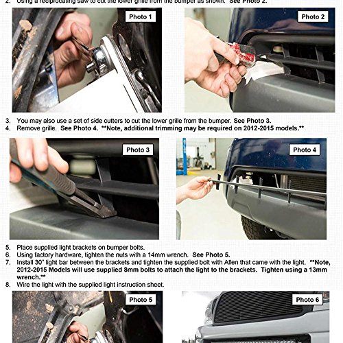 Auxmart Bumper Mounting Brackets For 30" Straight Single Or Dual Row Led Light Bar Replacement For Toyota Tacoma 2005 2006 2007 2008 2009 2010 2011 2012 2013 2014 2015 Black (1 Pair) #TOP6