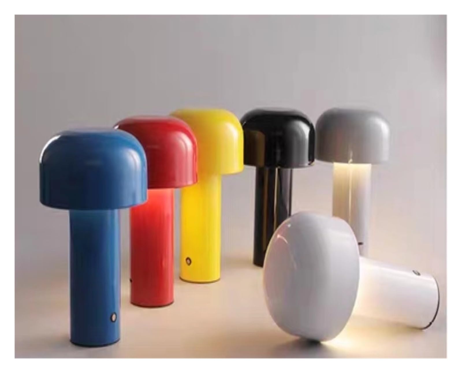 Dotykowa lampka nocna, ściemniana lampa stołowa LED grzybkowa, akumulatorowa lampa akumulatorowa do sypialni, salonu, gabinetu, nowoczesnego wystroju domu(Black)