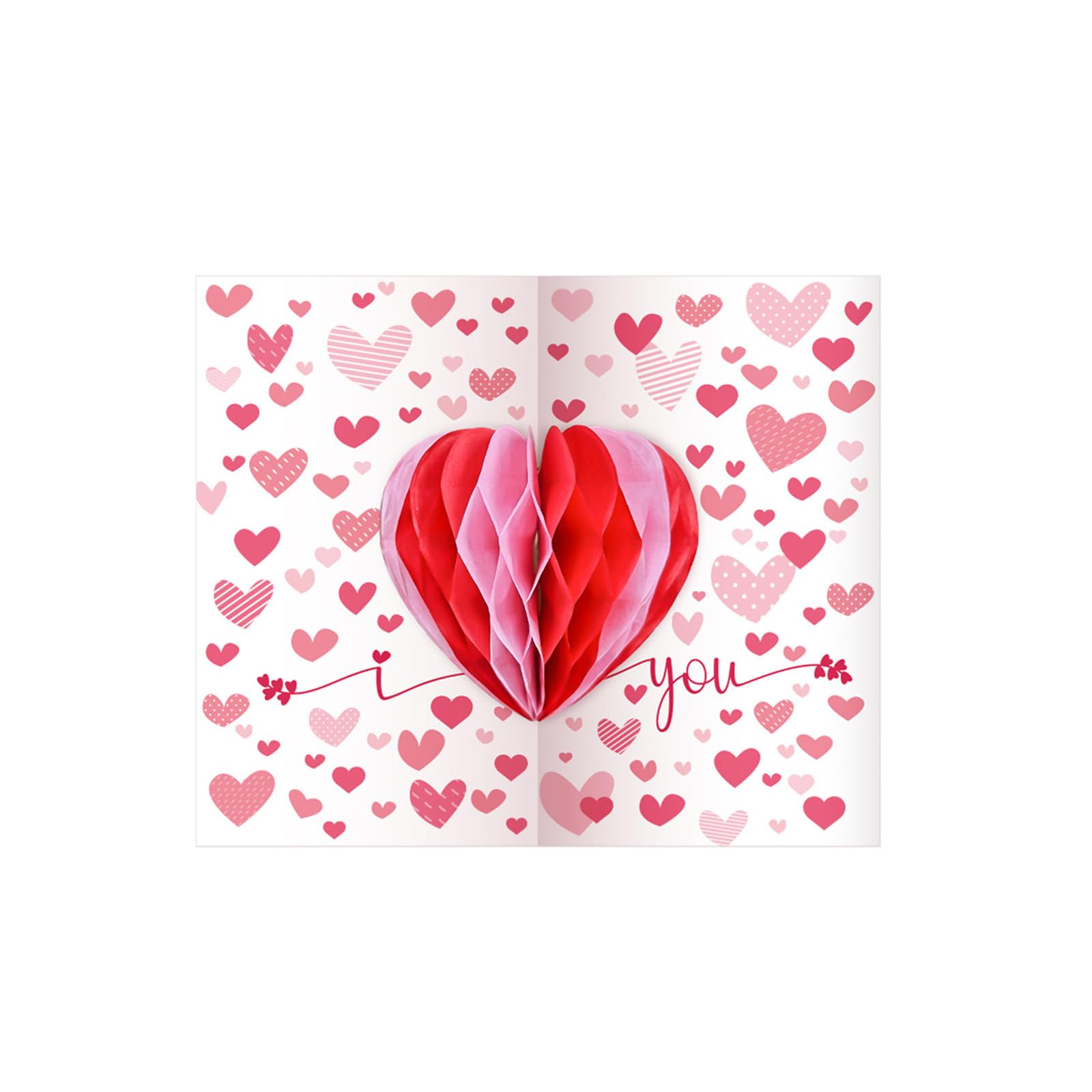 Jazuaiao Popup Valentines Day Greeting Card with Envelope for Birthday Party Invitations Popup Valentines Day Card