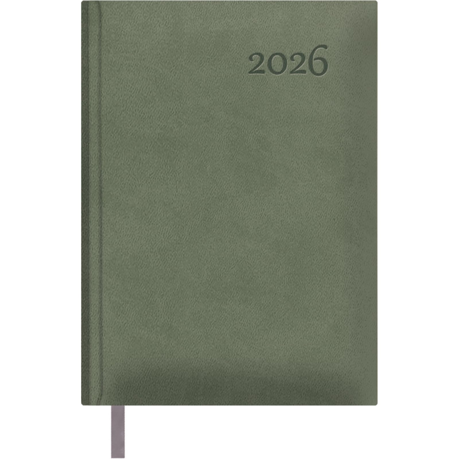 Dohe - 2026 Daily Planner – Day per Page, A5 (14x20 cm), Hardcover Leatherette, 12 Months January to December, Annual Planner in Spanish with Bookmark – Lausanne Green