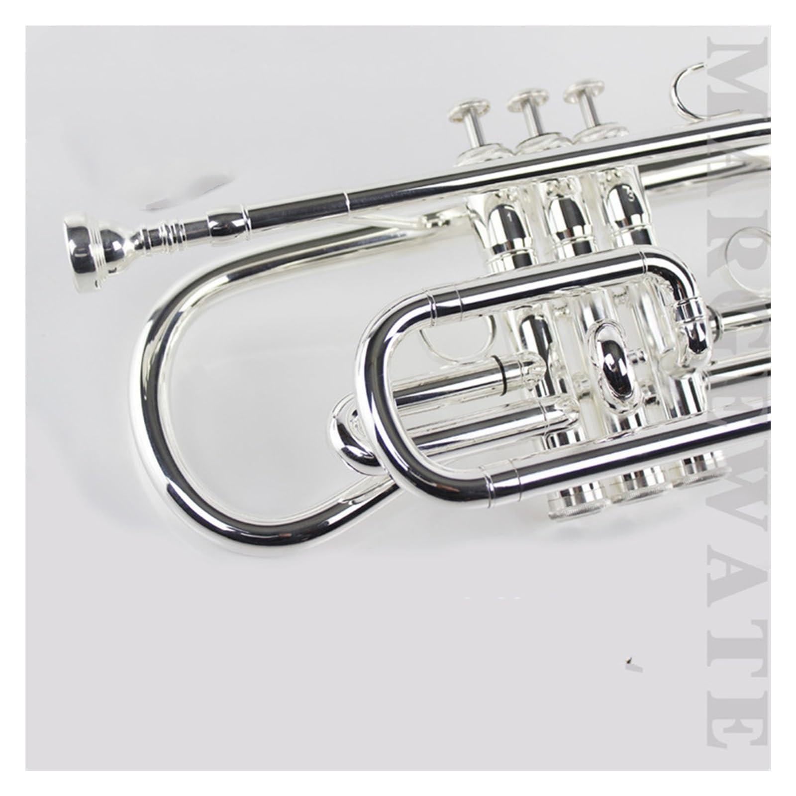 trąbka instrument Trąbka B płaska powierzchnia instrumentu kornetowego posrebrzana