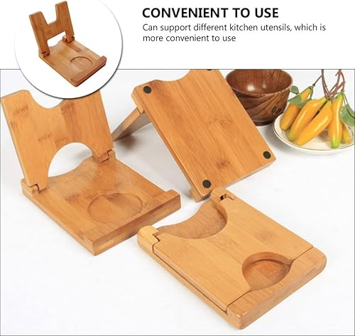 Miniatura 7 de BESTonZON Organizador de tapa de olla y cuchara, soporte plegable para tapa de olla, soporte para tapa de encimera, estante de gabinete para tabla