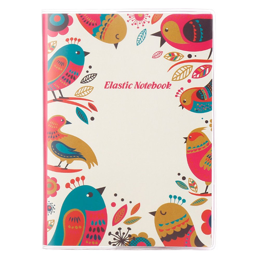 Cuddty Cute Singing Birds Personal Organizer Diary Notebook Journal Memo Notepad Record Book, A6 Size/54 Sheets