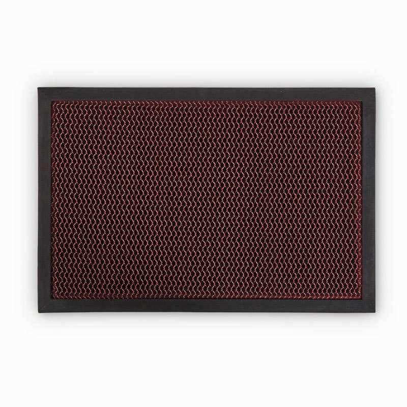 Felpudo de Polietileno, Alfombra de Entrada de Polietileno, Felpudo ecológico de Polietileno, Alfombrilla de Entrada, Tapete de Bienvenida, 100% Polietileno, Sostenibles, 60 x 40 cm, Rojo