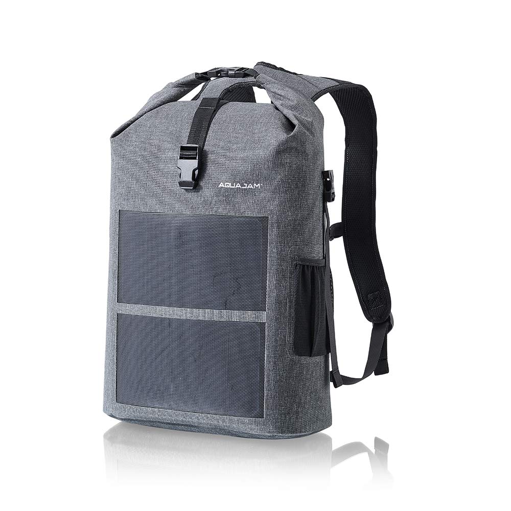 AQUAJAM/WATERPROOF SOLAR BACKPACK/側面デバイスケースに白濁化有