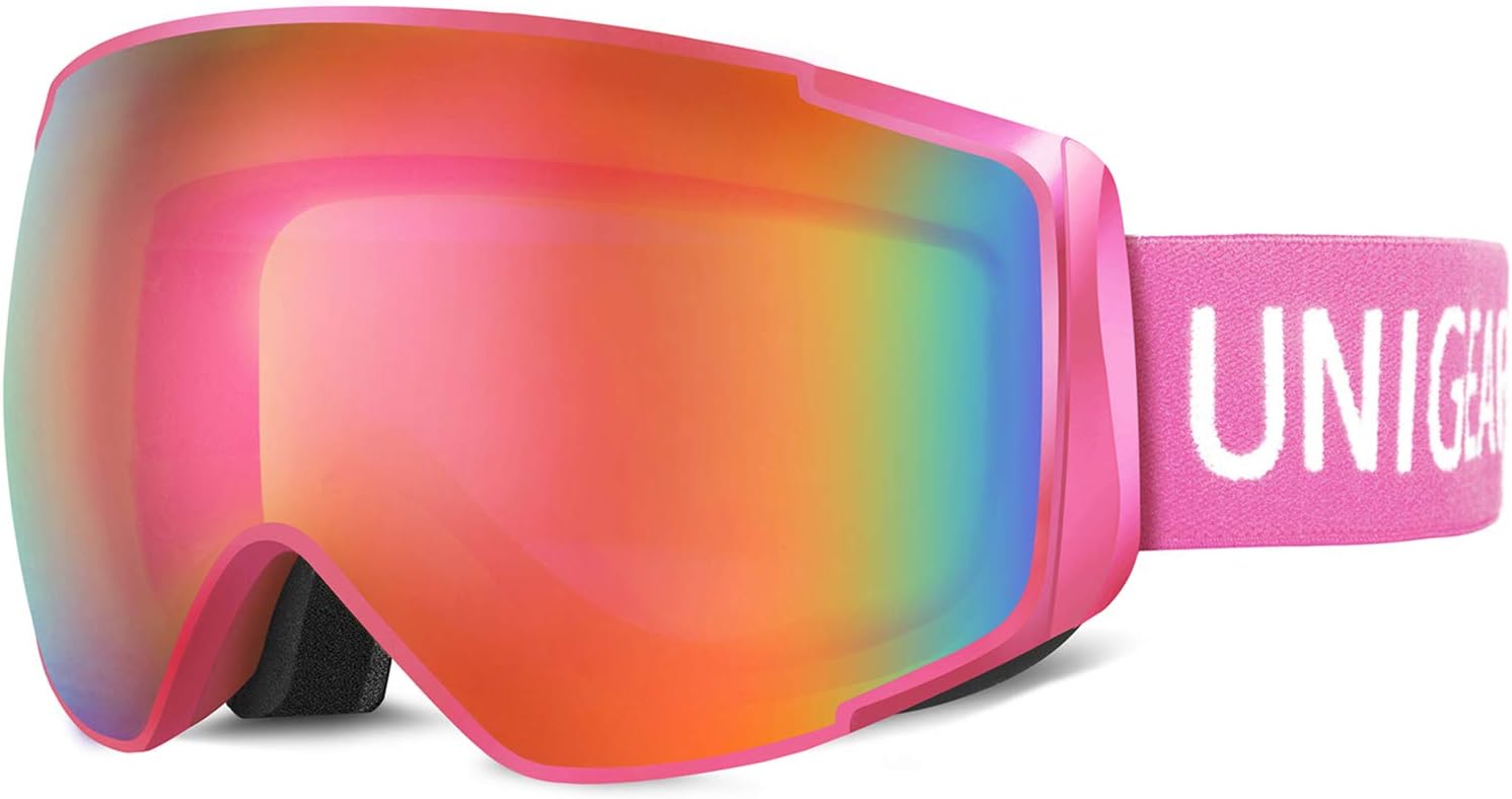 Unigear Ski Goggles, Toric Dual Lens Snowboard Snow Goggles for Kids, Men and Women - OTG & 100% UV Protection