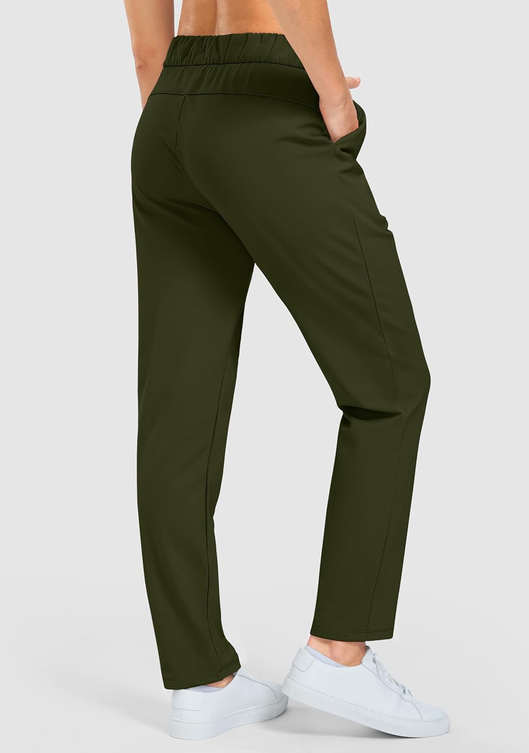 G Gradual Fleece Lined Pants Women 27.5"/29" Golf Pants 3 Pockets Water Resistant Warm Sweatpants for Cold Weather - Image 3