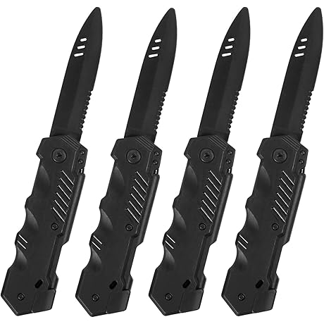 4 PCS Fake Retractable Knife Halloween Prop