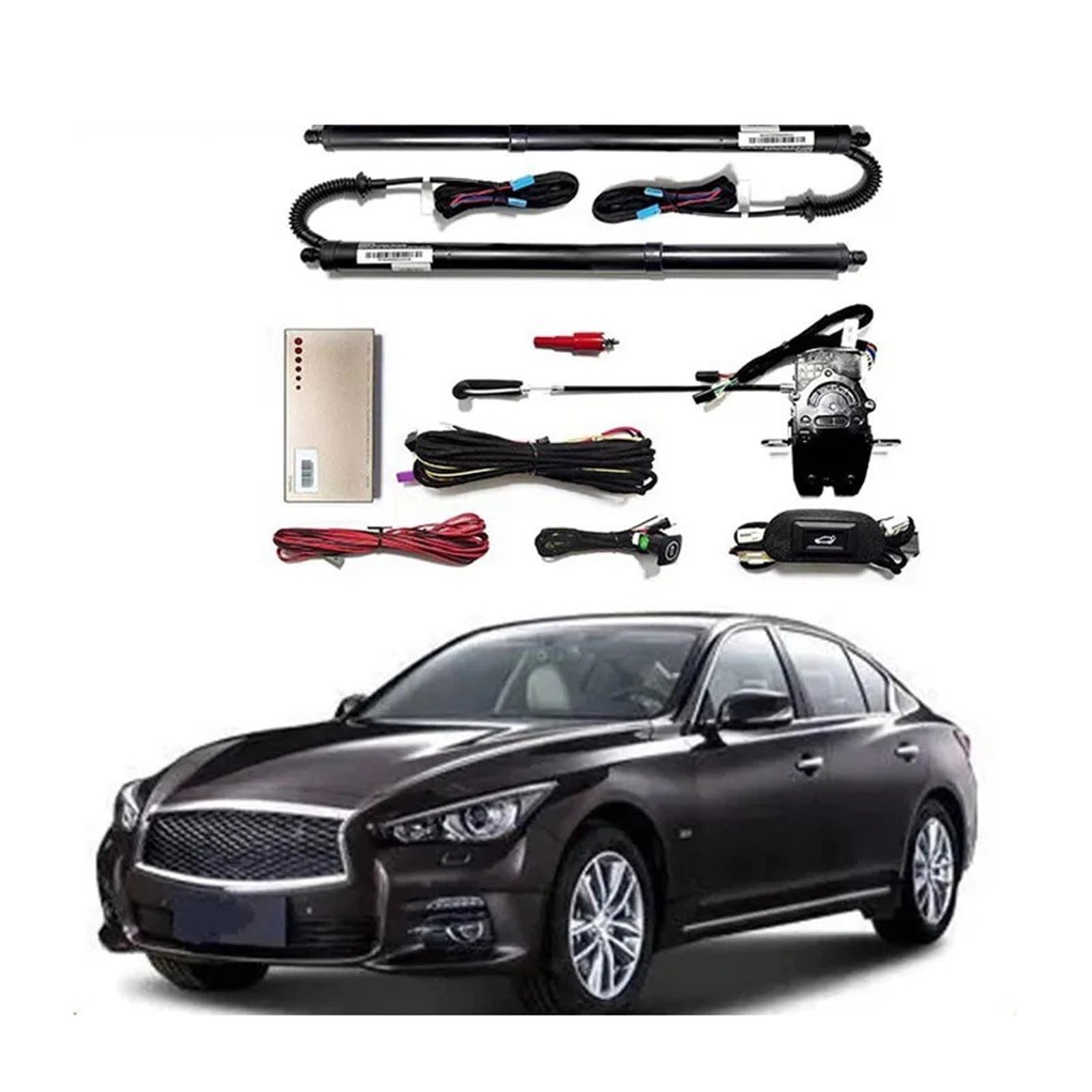 Molle A Gas Elettriche Per Q50 Q50L V37 Auto Alimentazione Tronco Apertura Aspirazione Elettrica Portellone Intelligente Coda Porta Di Sollevamento Puntone Ricambi Auto(With footsensor)