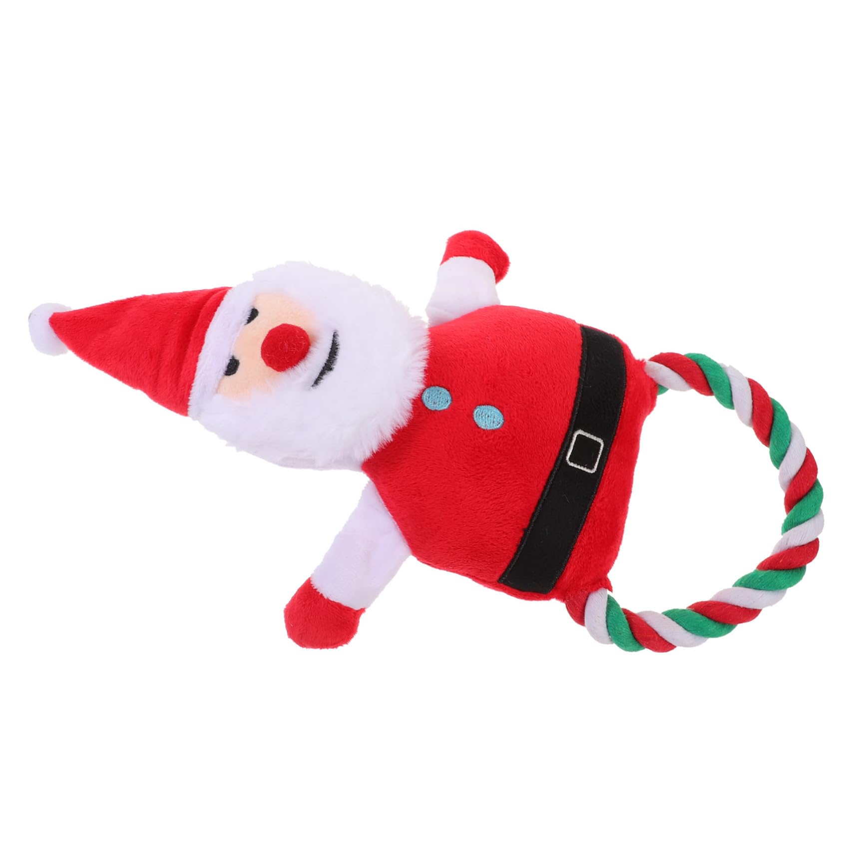 HEMOTON 5 Stück Weihnachtliches Quietschspielzeug für Hunde Santa Claus Form Langlebig Robust Kauen Zahnreinigung Stressabbau für Kleine Mittlere Hunde